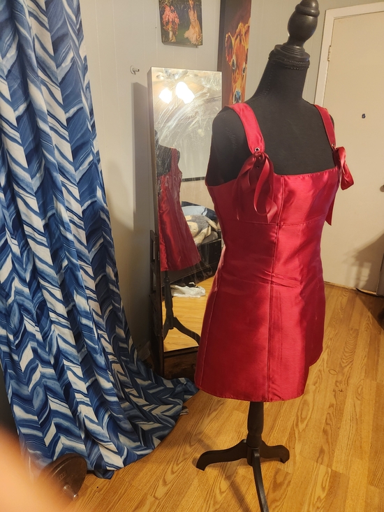 Current Mood Dresses & Skirts - Current Mood Red Satin Mini Dress with Tie Straps